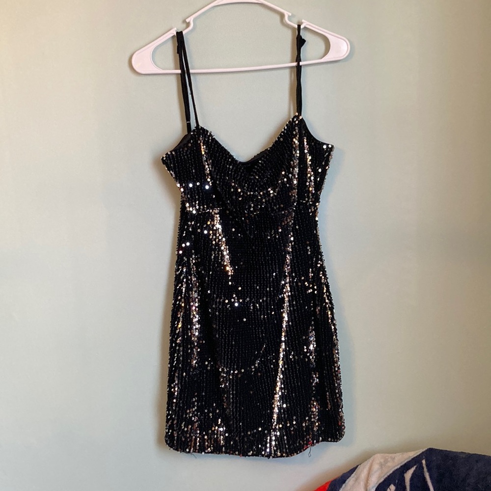 Zara sparkly black dress - Picture 2 of 8